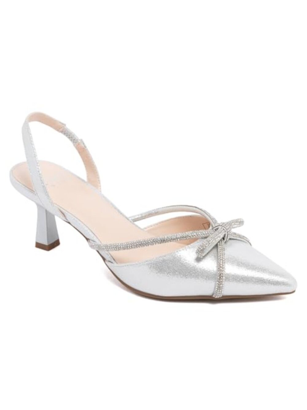 Women's Pointed Toe Slingback Kitten Heels 2.5 Inch Comfortable Dress Pumps